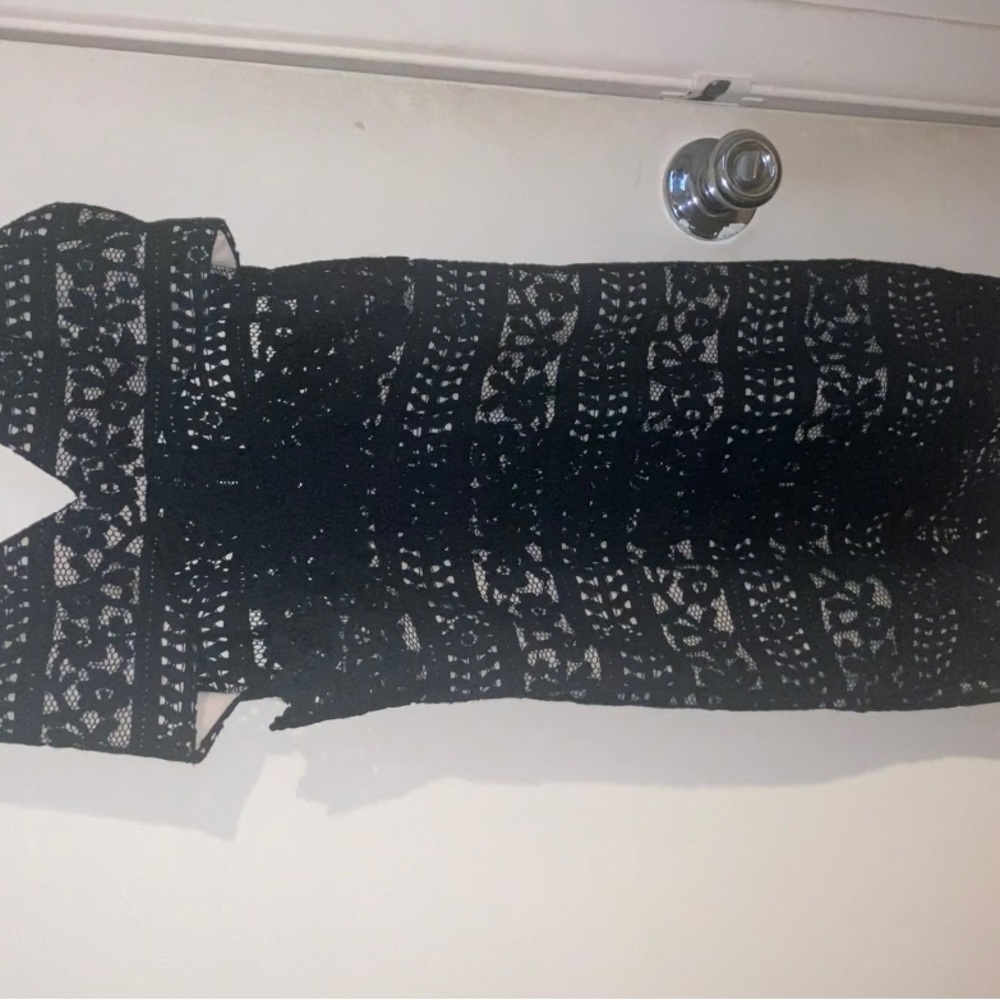 Black Crochet Dress
